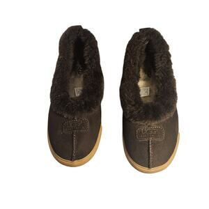 UGG RYLAN SKIMMERS 1871 Suede Moccasin Slippers Sz 8 Brown, Cozy, BOHO